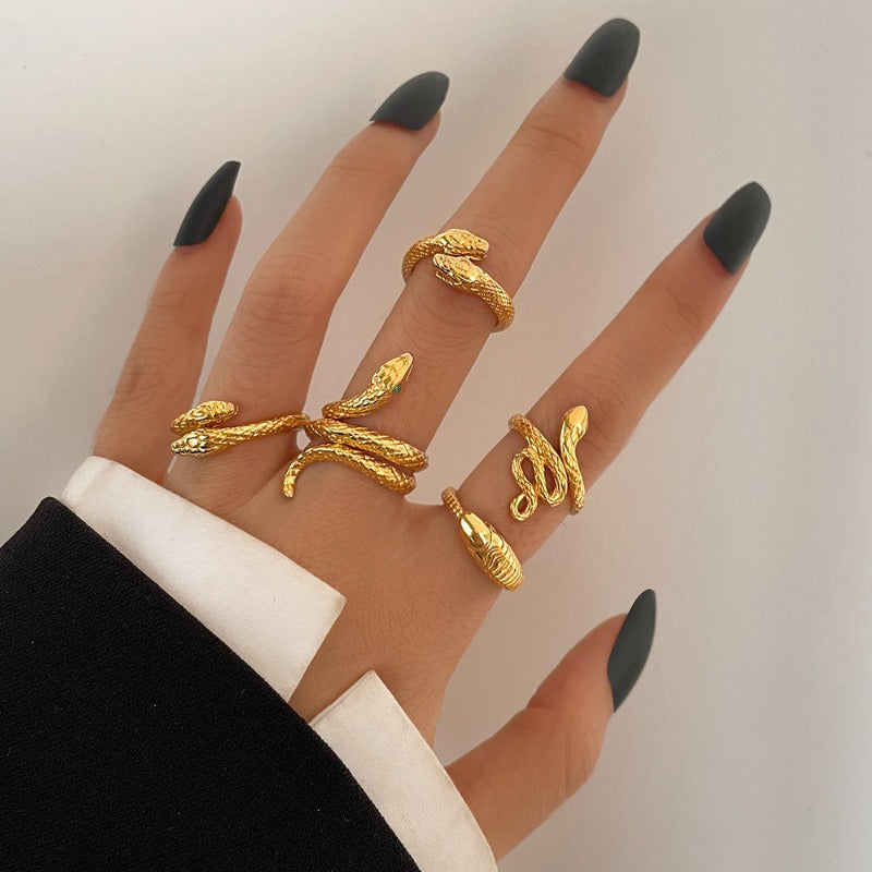 Wholesale Snake Ring 5-piece Alloy Set